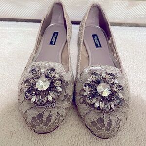 ✨Dolce & Gabbana Jeweled Lace Ballet Flat